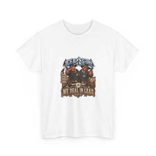We Deal In Lead — Ice & Stone Crossover Unisex Tee · S–5XL