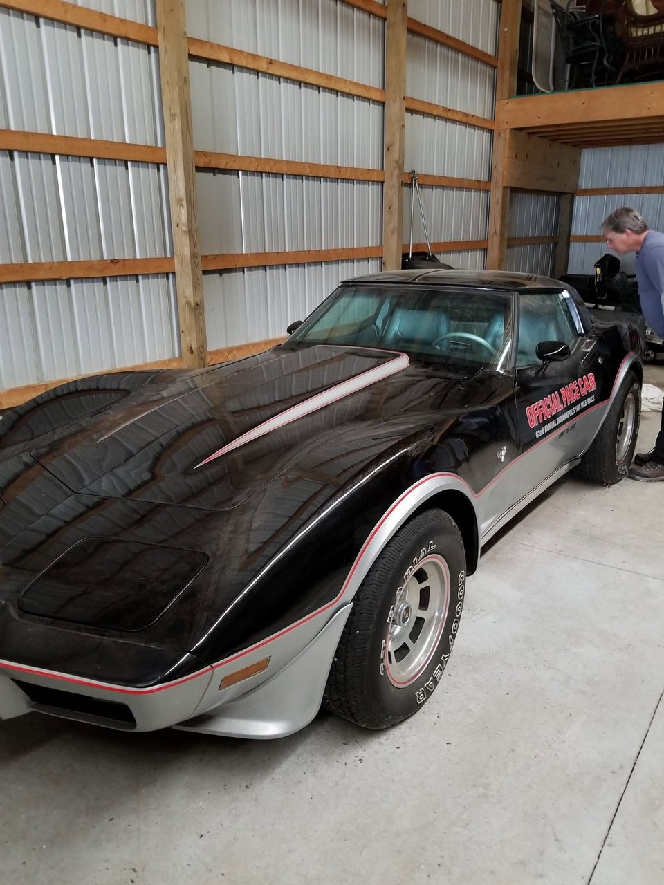The Corvette as found, parked in long-term storage