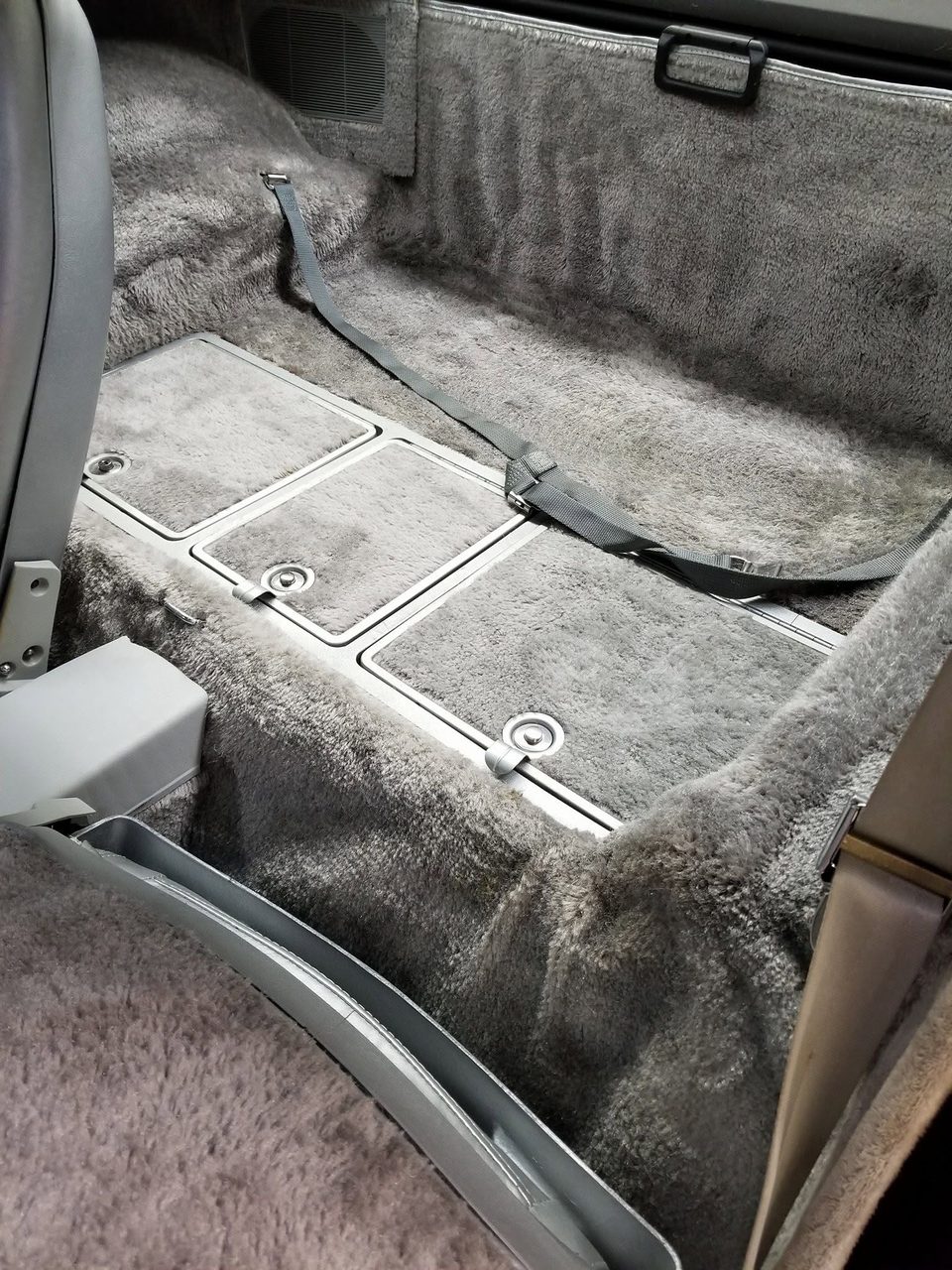 Stage 4 — carpet and interior trim stripped out